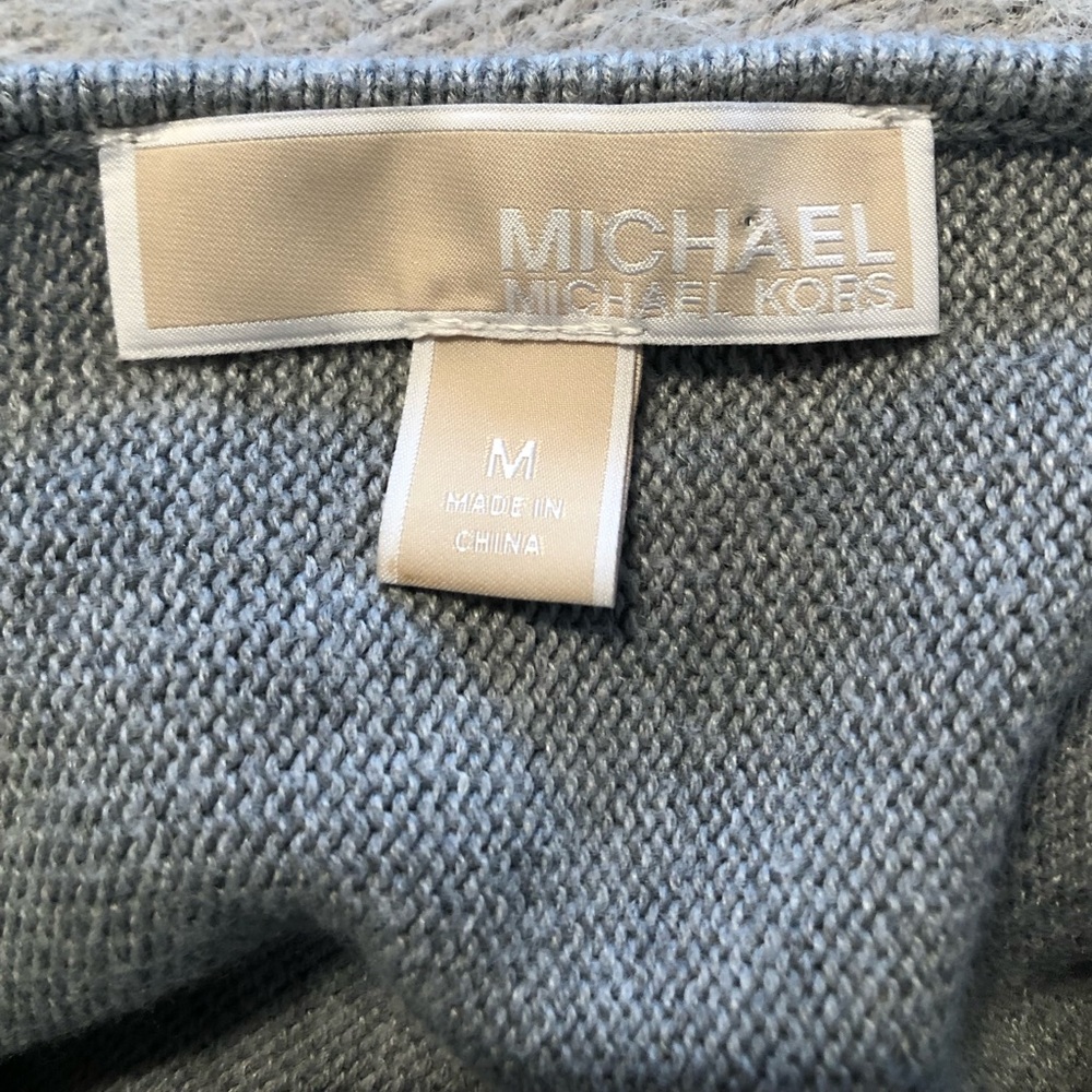Michael Kors women’s gray sweater size medium 29 inches from shoulder to bottom. - Picture 7 of 7